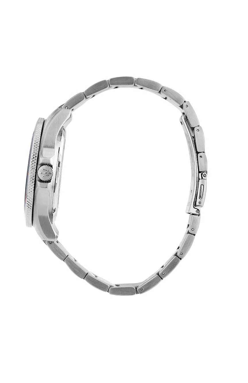 مازيراتي ساعة كوارتز بسوار معدني للرجال