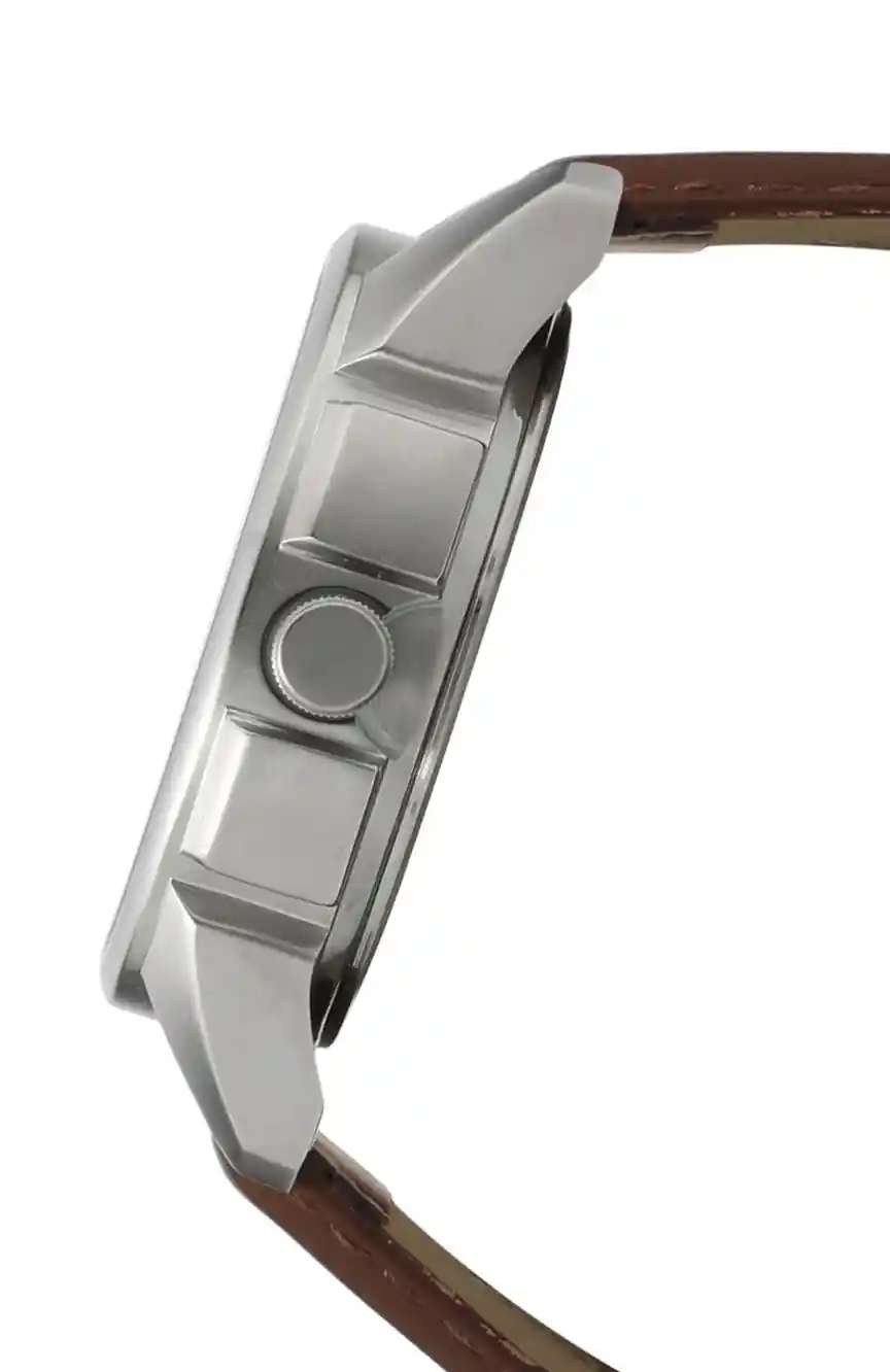 فاستراك ساعة يد رجالية بسوار جلدي بتقنية الكوارتز