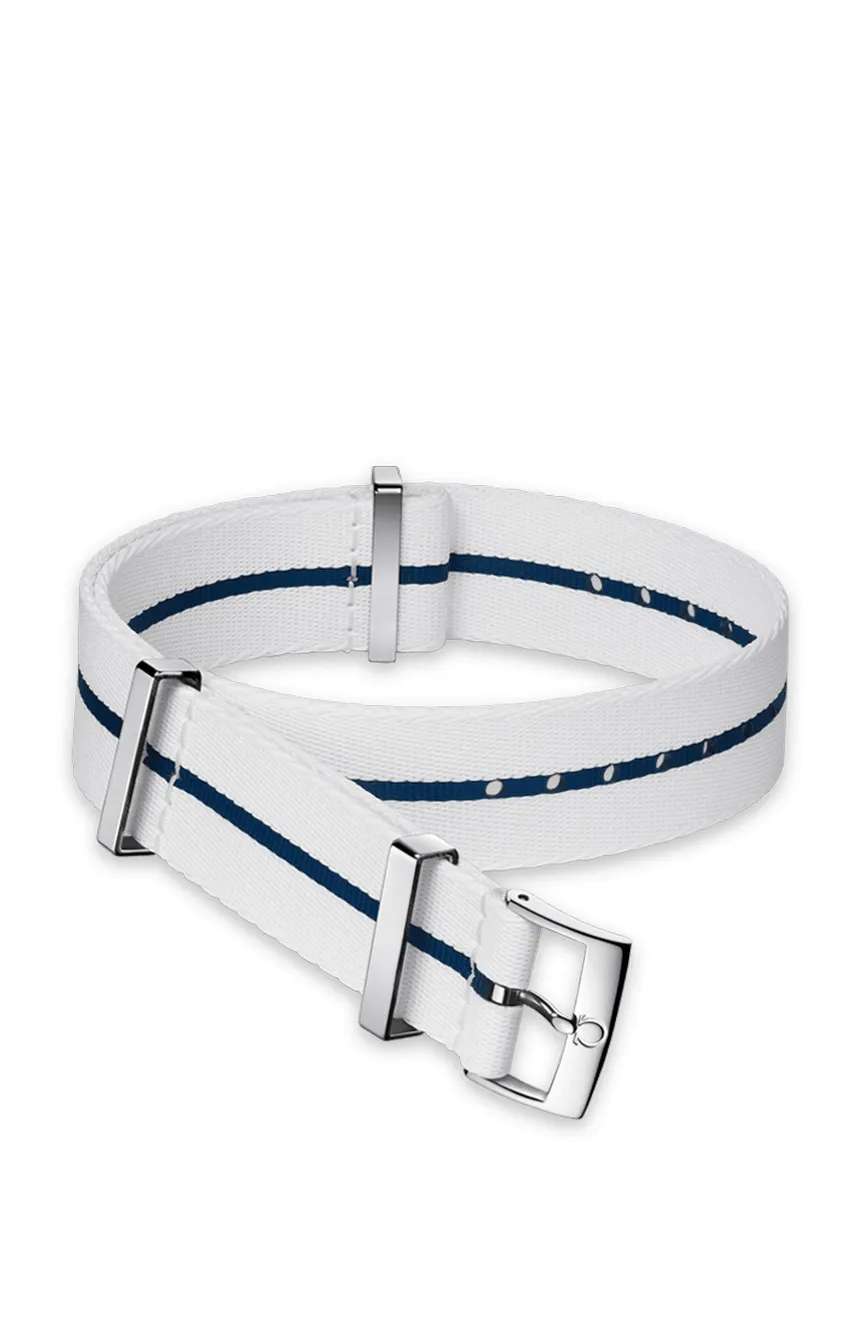 OMEGA Polyamide, blue and white, Nato Strap