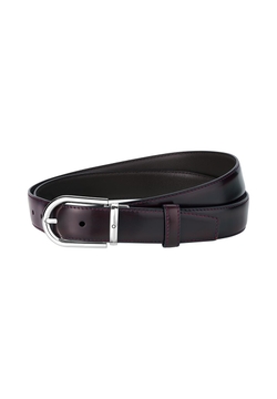 Horseshoe buckle black/brown 30 mm reversible leather belt - Luxury Belts –  Montblanc® US