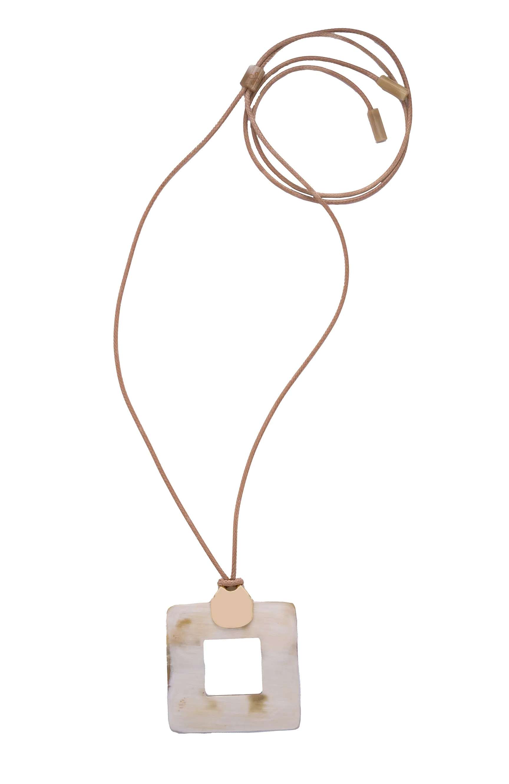 Soyang Paris Square Horn Pendant Necklace