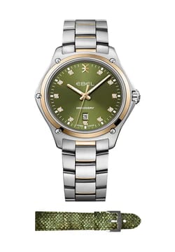 Ebel ساعة ديسكفري نسائية بتقنية الكوارتز من الذهب الوردي عيار 18 قيراط