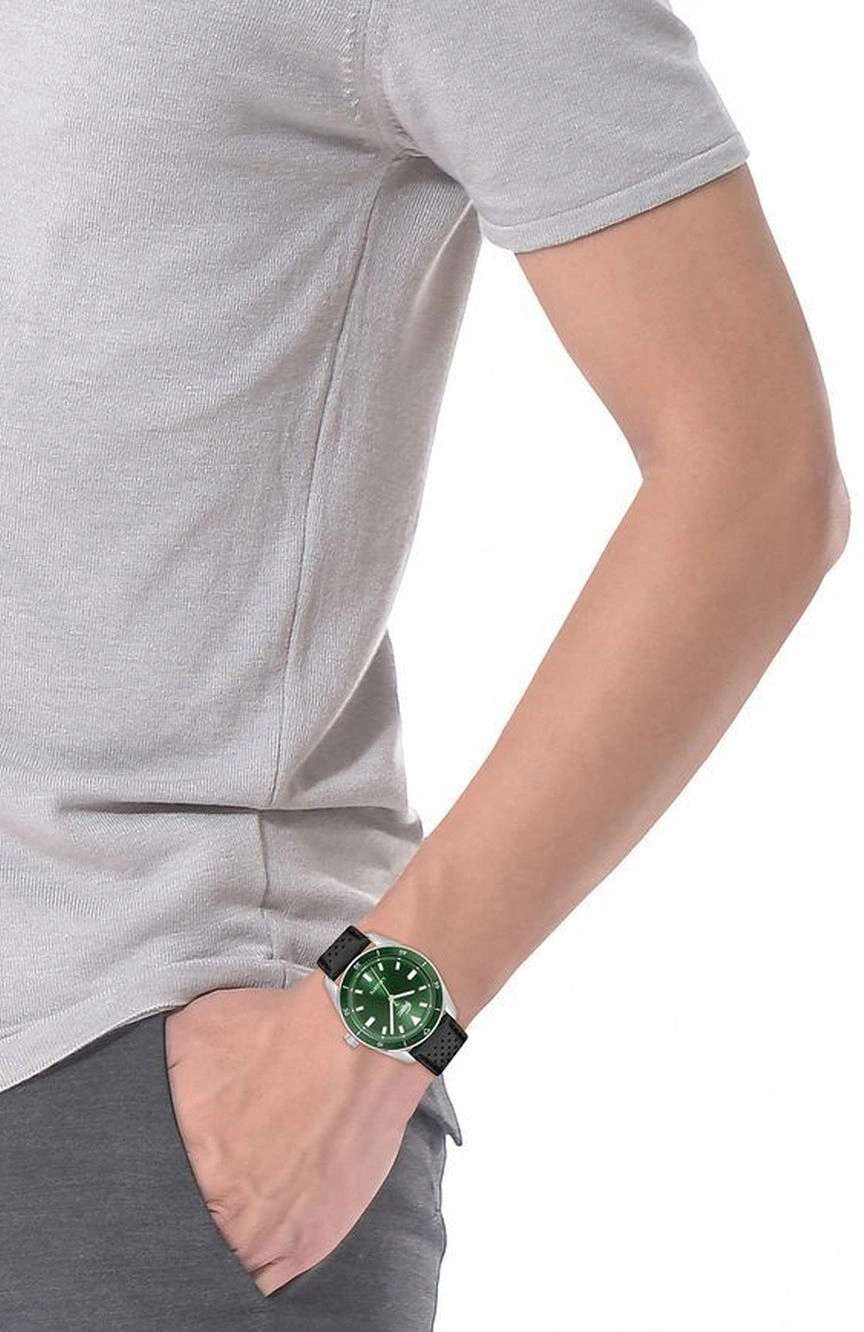 Lacoste Men Boston Round Leather 39 mm