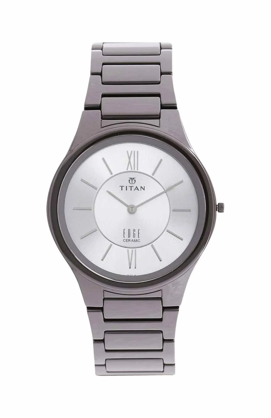 

Titan | Titan Edge Ceramic Silver Dial Analog Ceramic Strap watch for Men