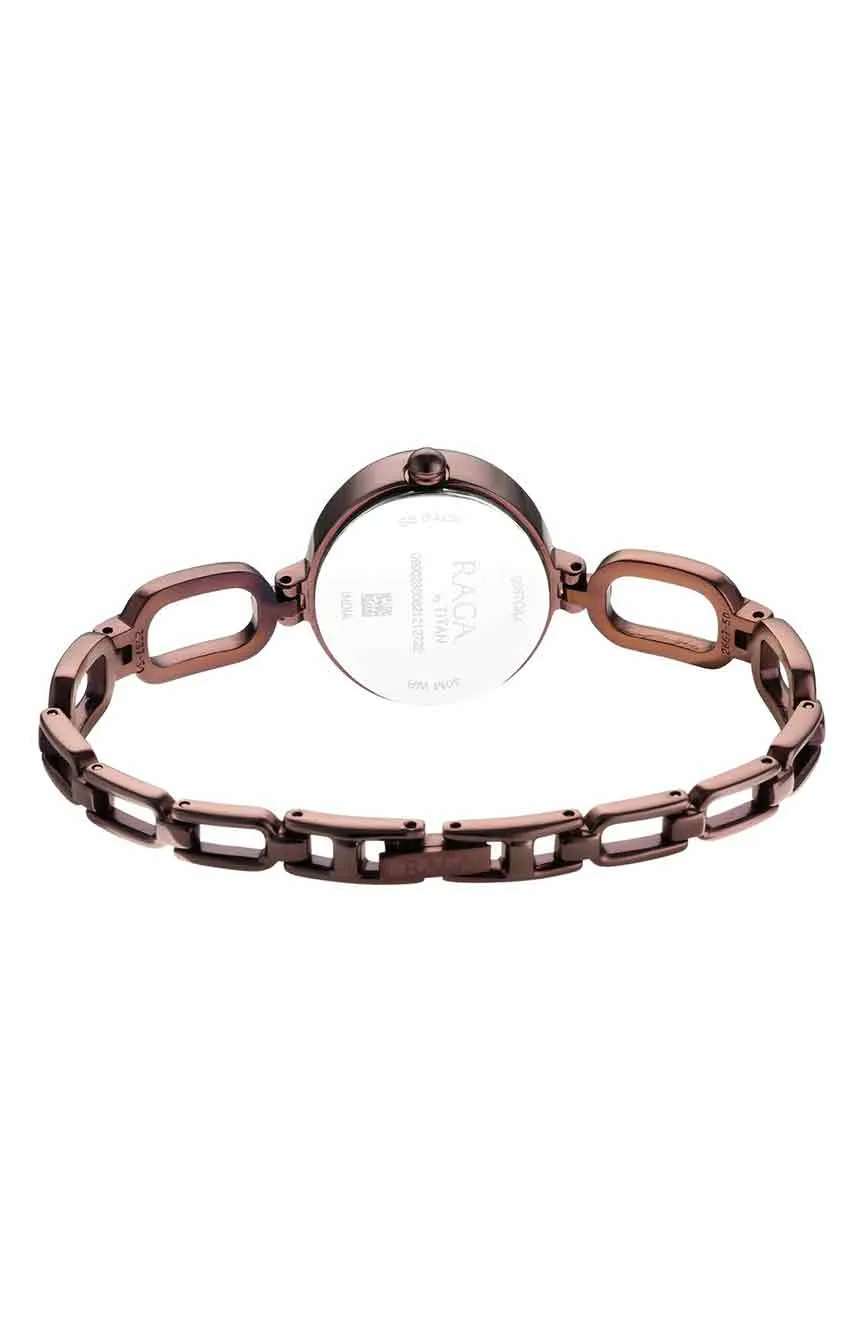 Titan Raga Viva Brown Dial Analog Metal Strap Watch for Women