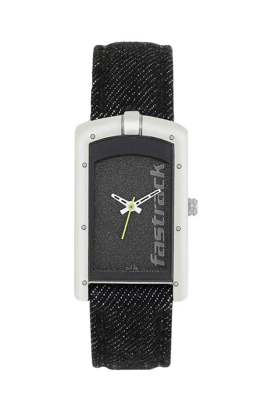 

Titan | Fastrack Denim Quartz Analog Black Dial Denim Strap Watch for Girls