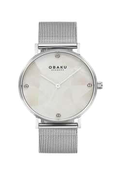 Obaku ساعة كوارتز بسوار ستانلس إستيل للنساء
