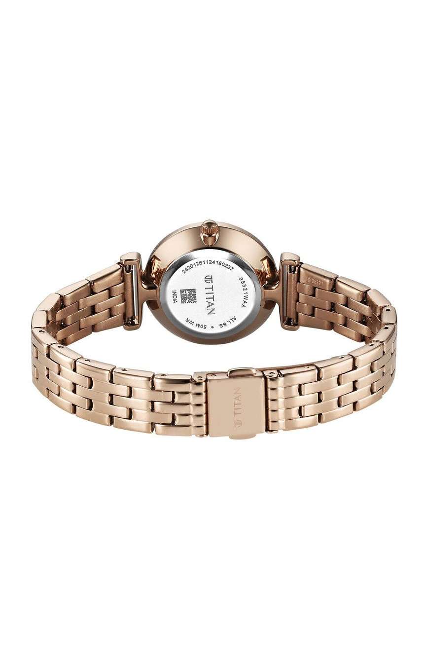 Titan Workmode Quartz Analog Silver Dial Stainless Steel Strap Watch For Women