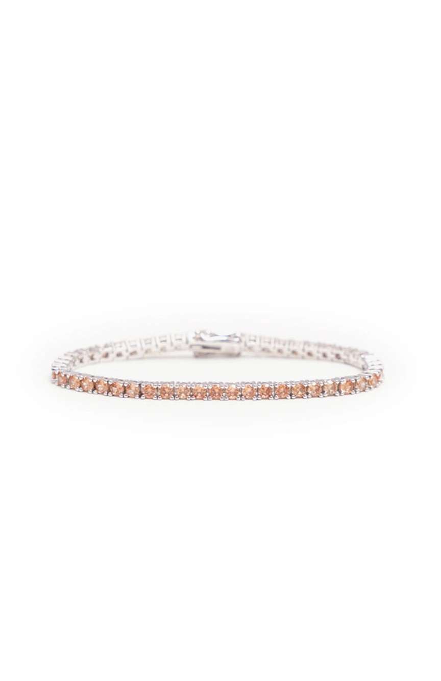 Izabel Display Tennis Bracelet Beige Silver