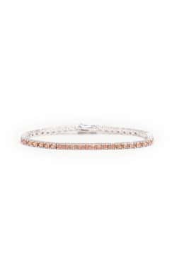 Izabel Display Tennis Bracelet Beige Silver