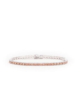 Izabel Display Tennis Bracelet Beige Silver