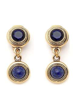 Mon Reve Lapis Charm Drop Earrings