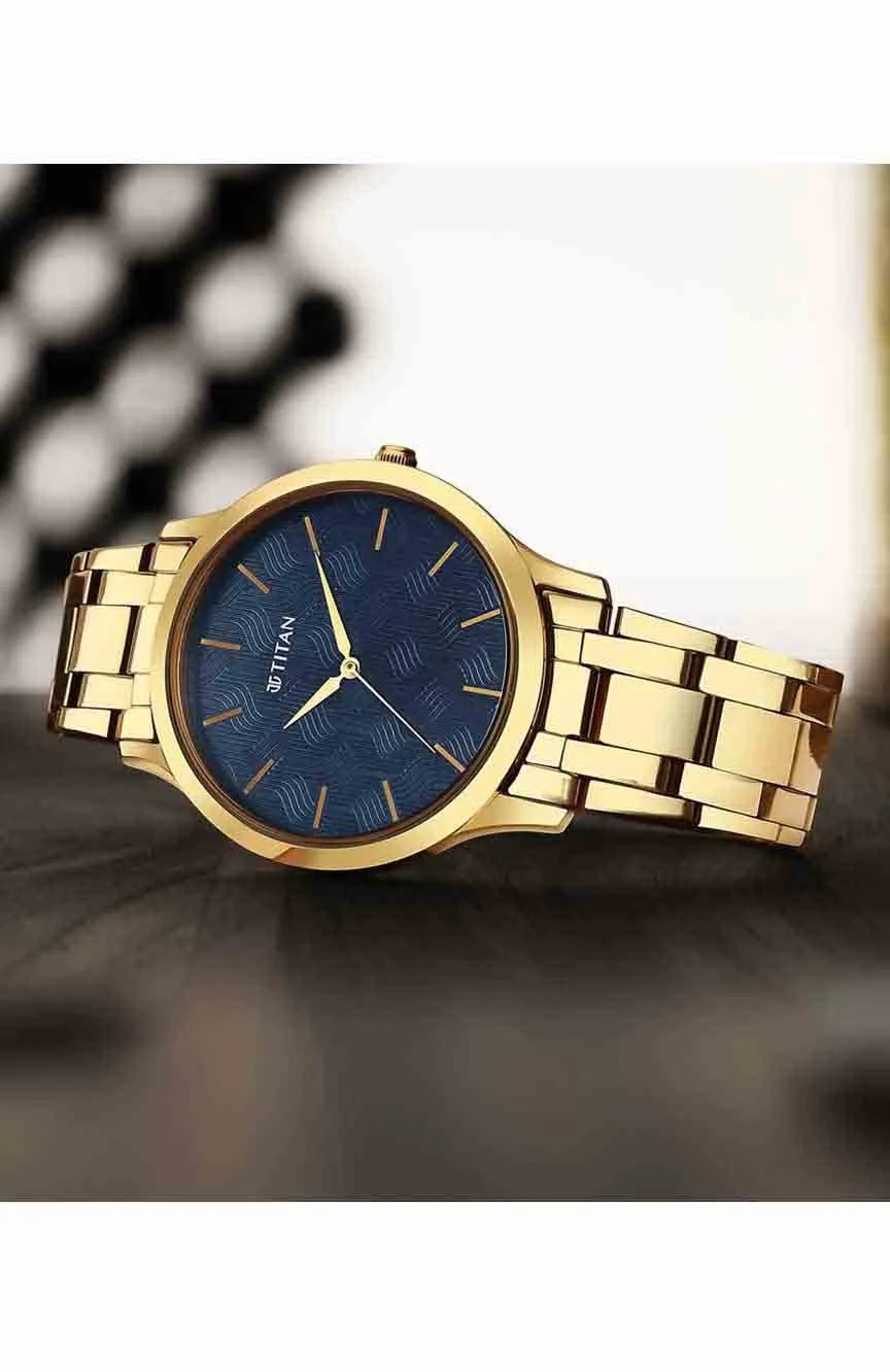 

Titan | Titan Karishma Radiance Blue Dial Analog Stainless Steel Strap watch for Men