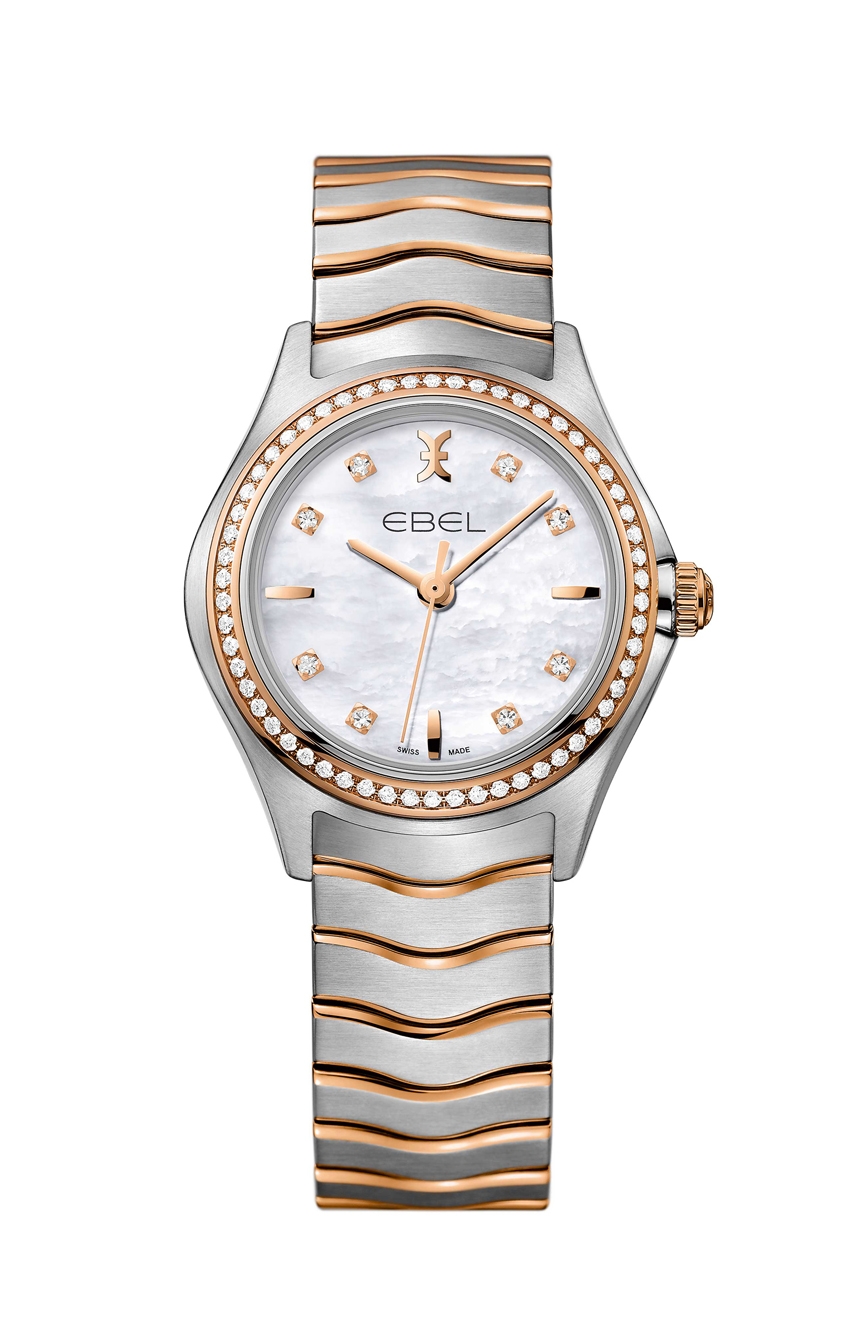 Ebel Womens Wave Quartz 18K Rose Gold Watch