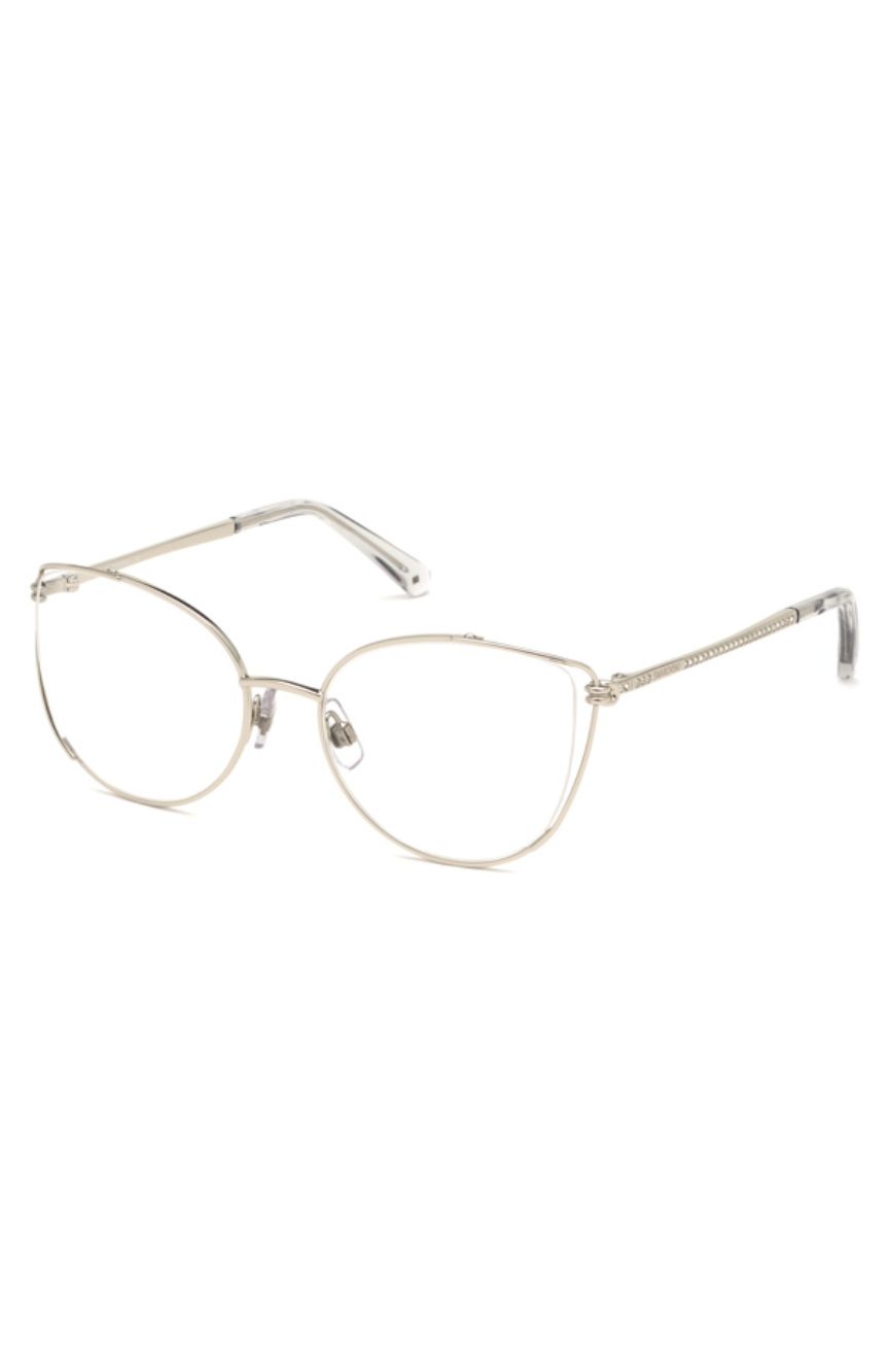 Swarovski Women Cat Eye Shiny Palladium Optical Frames | RivoliShop.com