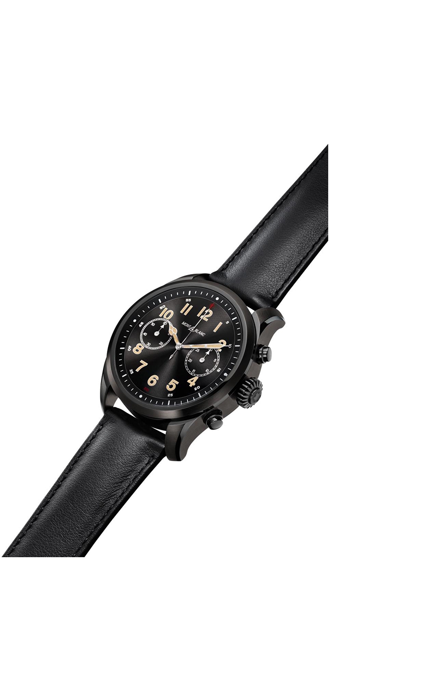 Montblanc Summit 2 black steel and leather