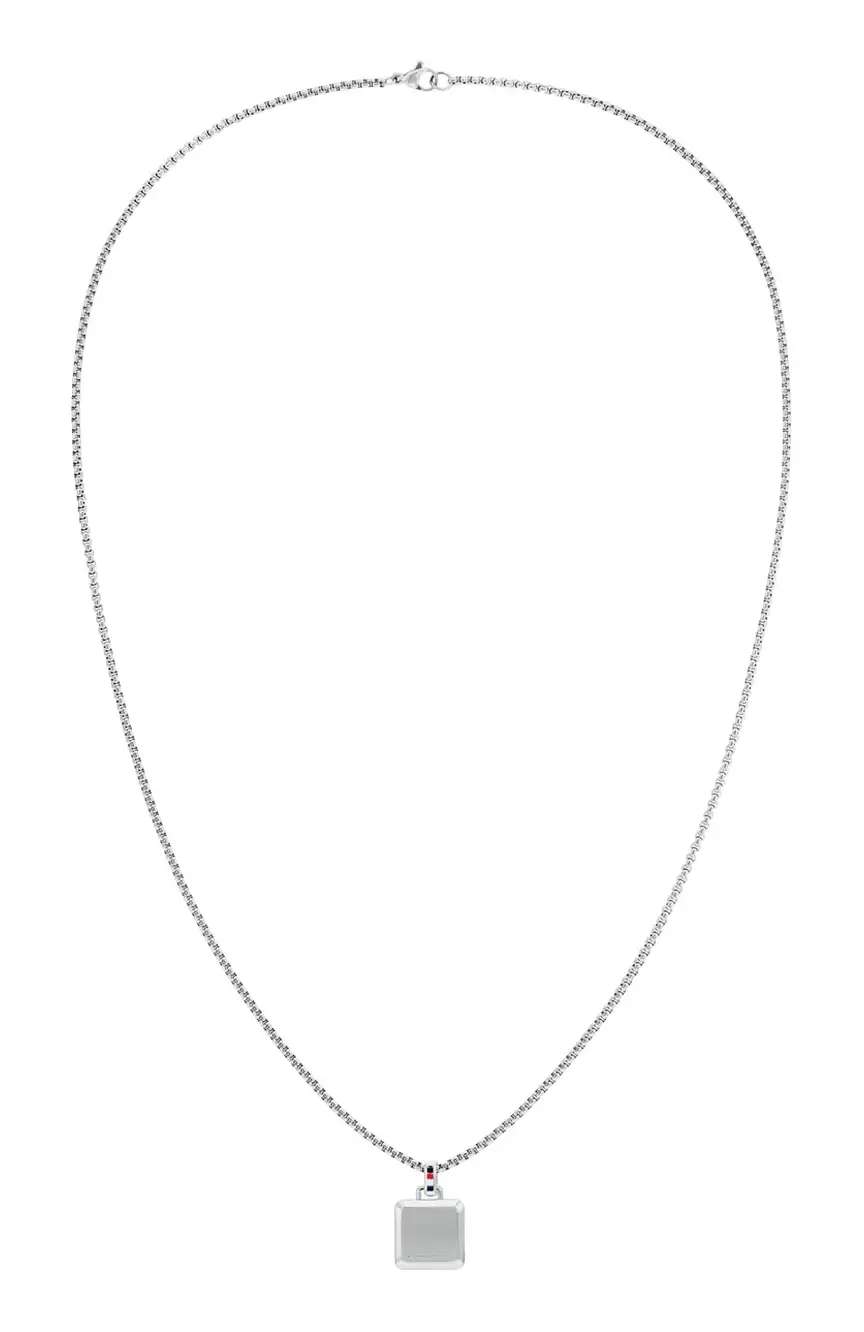 تومي هيلفجر Th Iconic Square Pendant Necklace Necklace