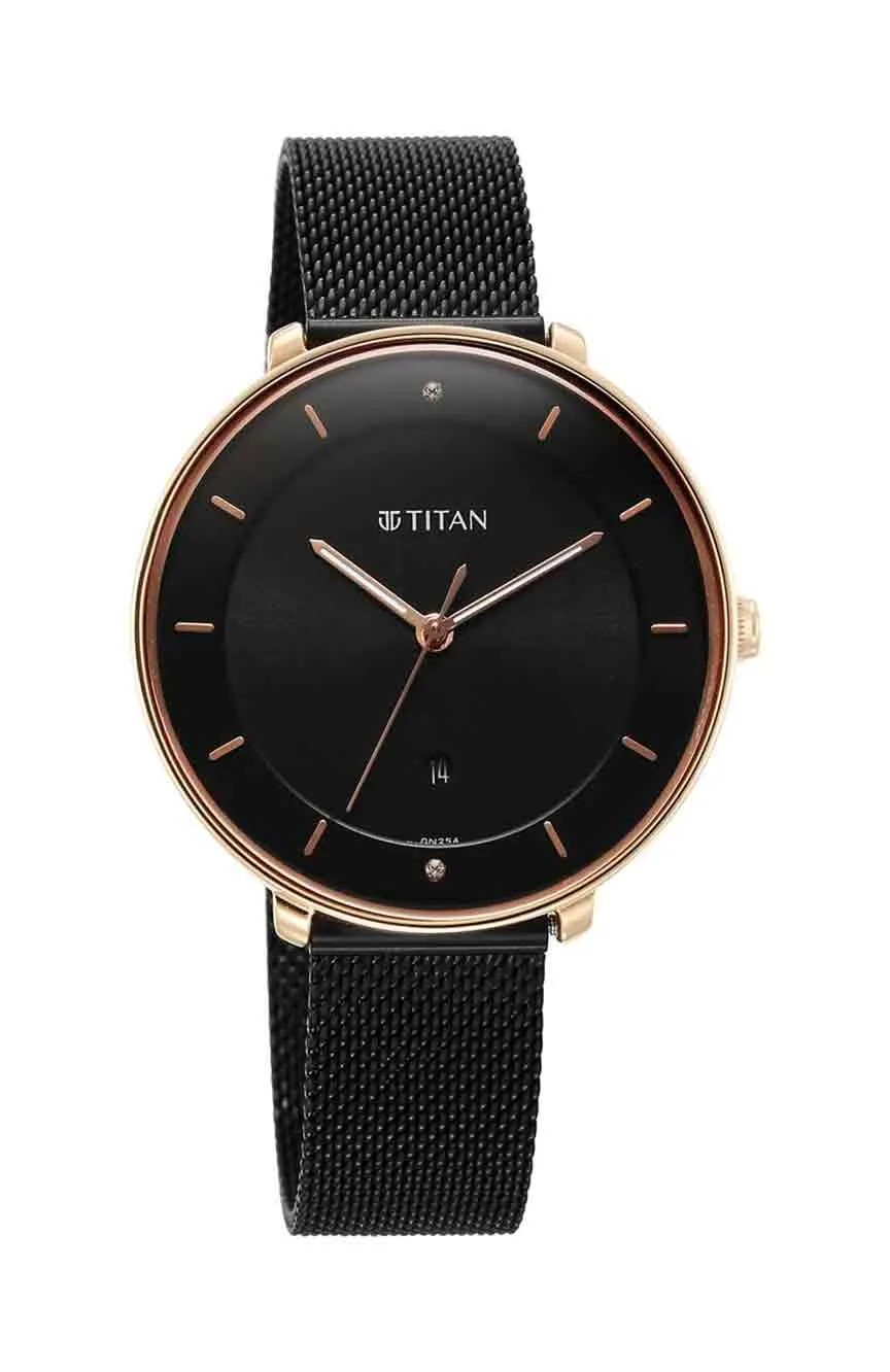 

Titan | Titan Noir Black Dial Analog Stainless Steel Strap watch for Women