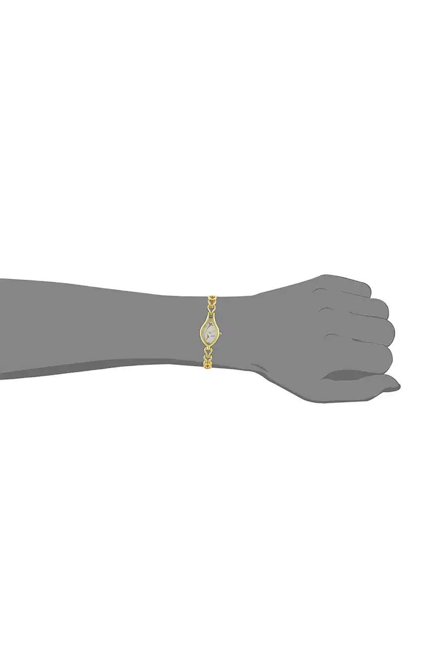 Titan Raga White Dial Women Watch With Metal Strap