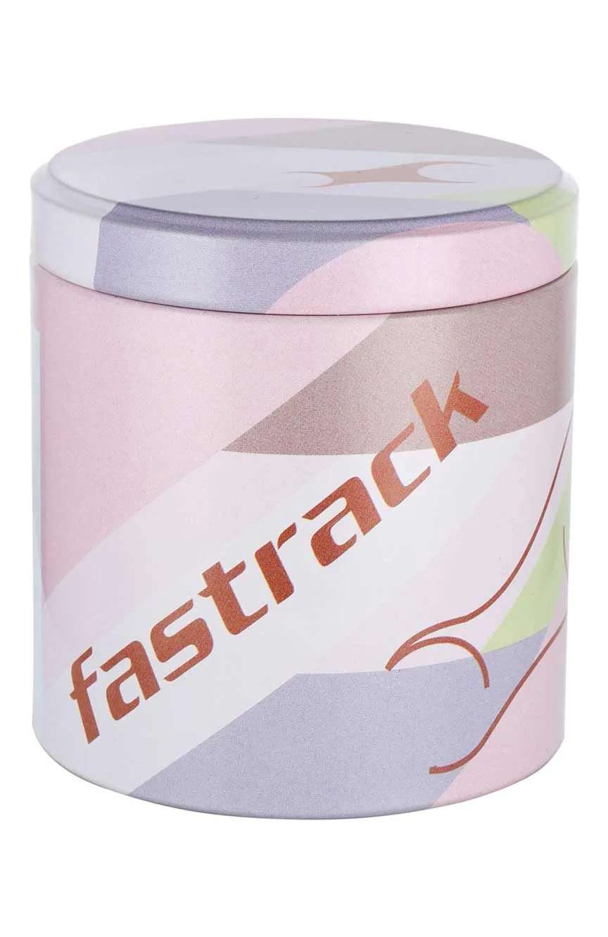 Titan Fastrack Style Up Quartz Analog Blue Dial Metal Strap Watch for Girls