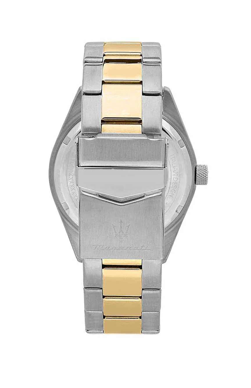 مازيراتي ساعة كوارتز بسوار معدني للرجال