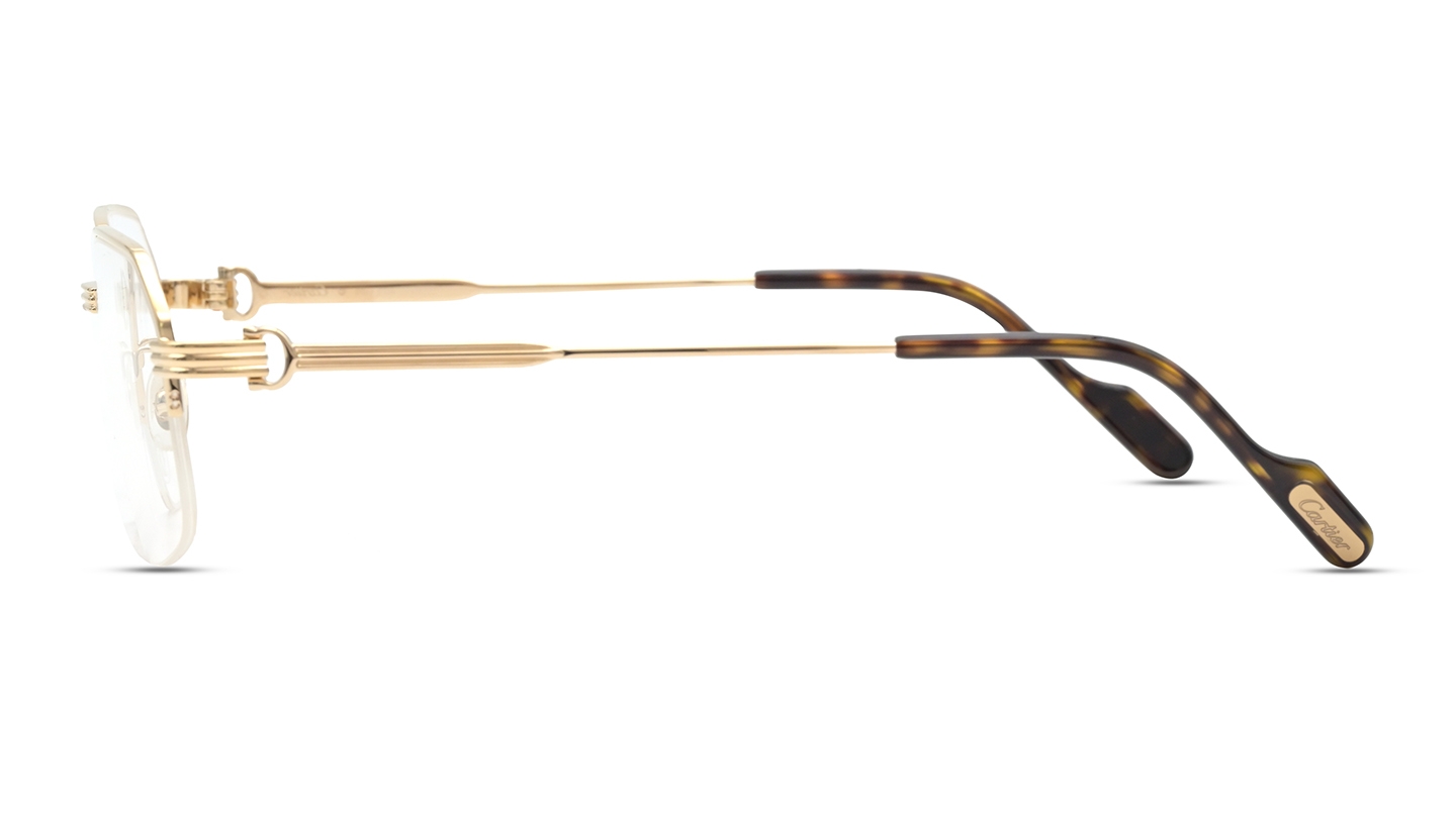 Cartier Men Rectangle Gold Eyeglass RivoliShop