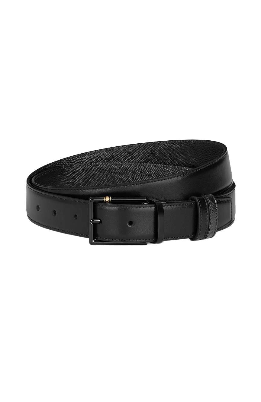 Montblanc 30 mm Reversible Belt in Leather with Rectangular Meisterstuck Buckle