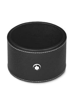 Montblanc درج مكتب دائري متوسط جلد أسود