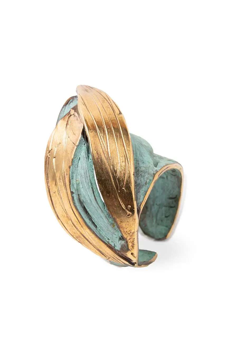 Fili Plaza Fuego adjustable ring bronze green