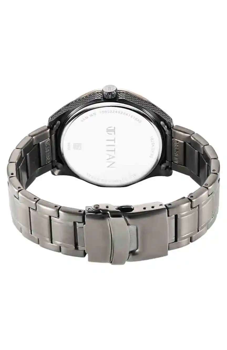 Titan Regalia Opulent Quartz Analog Silver Dial Silver Stainless Steel Strap Watch for Men
