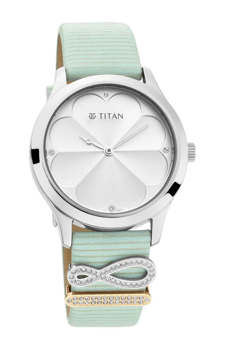

Titan | Titan Charming Love White Dial Analog Leather Strap watch for Women