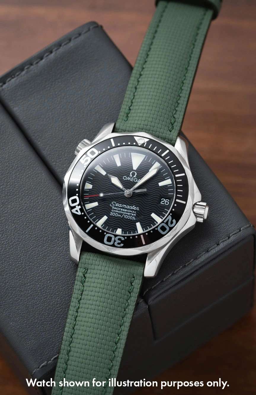Delugs Leather - Olive Green Sailcloth Signature Strap