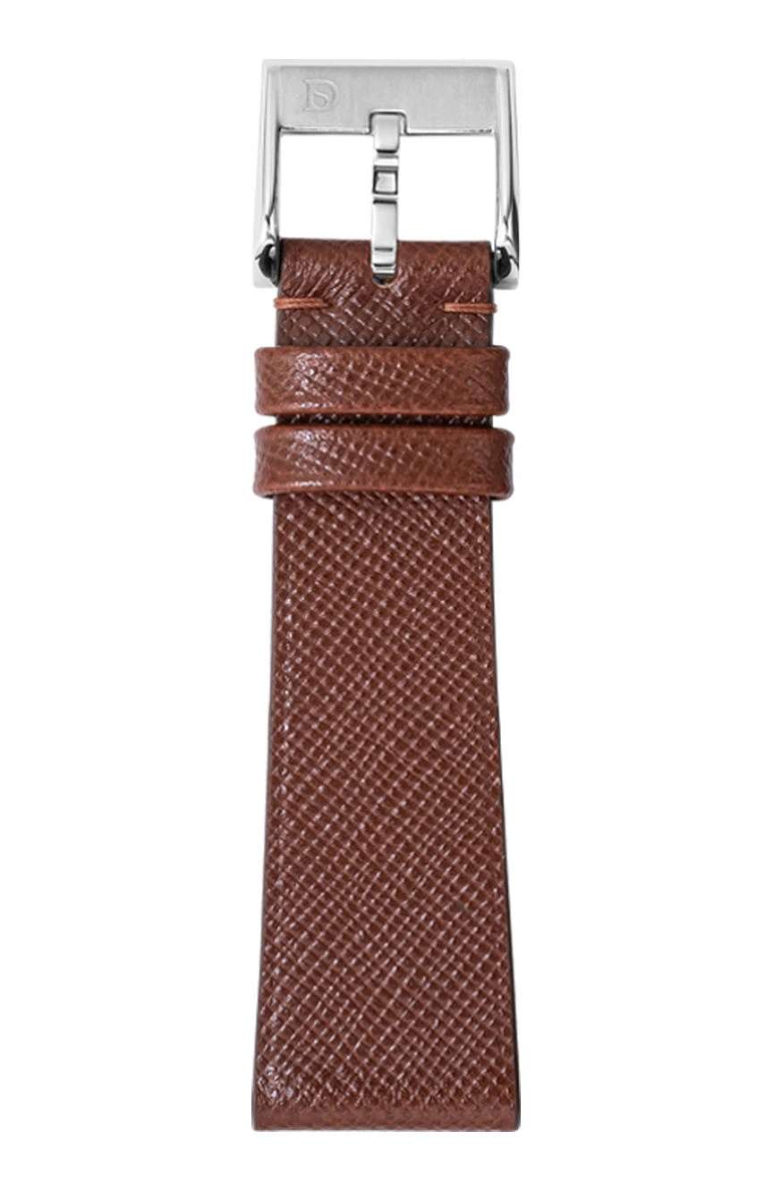 ديلوجز سوار من جلد السافيانو بدون خياطة باللون الكراميل