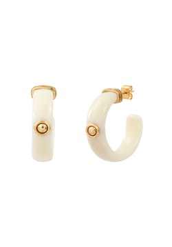 Satellite Masseria Hoop Earrings - White