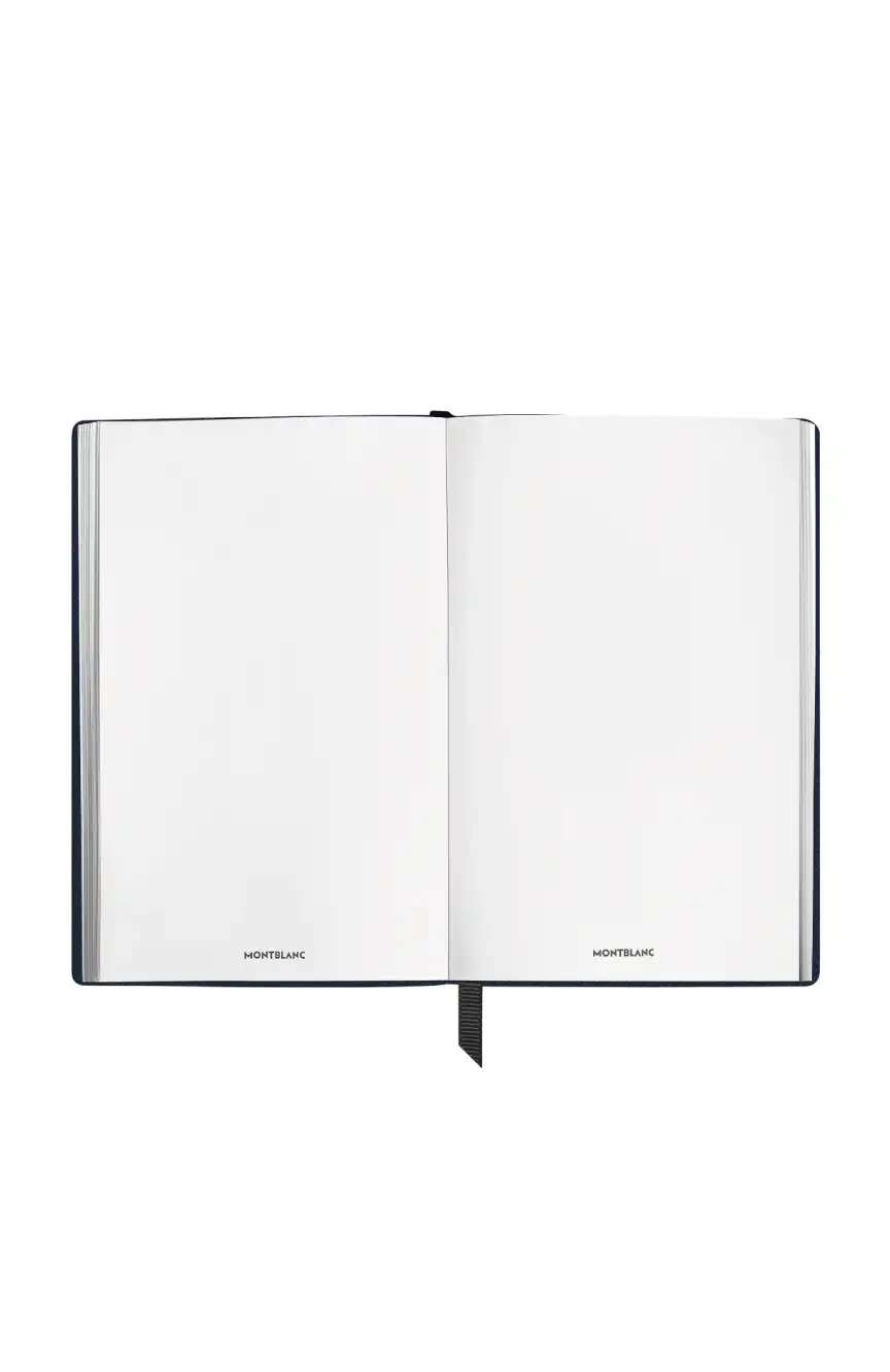 Montblanc Notebook Small Ink Blue Leather Blue Blank Pages