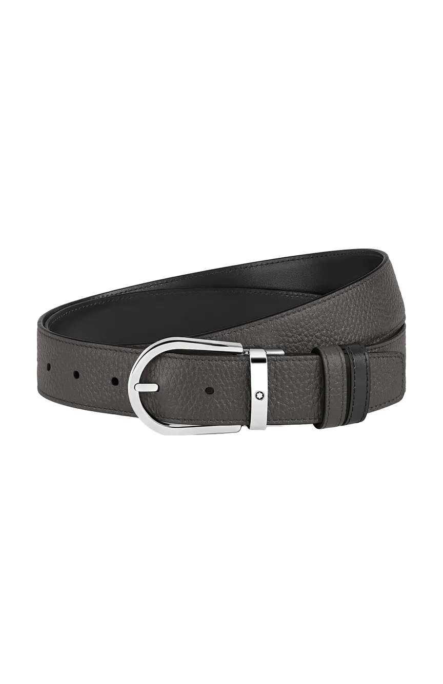Montblanc Horseshoe 35 mm Reversible Belt in Grain Leather