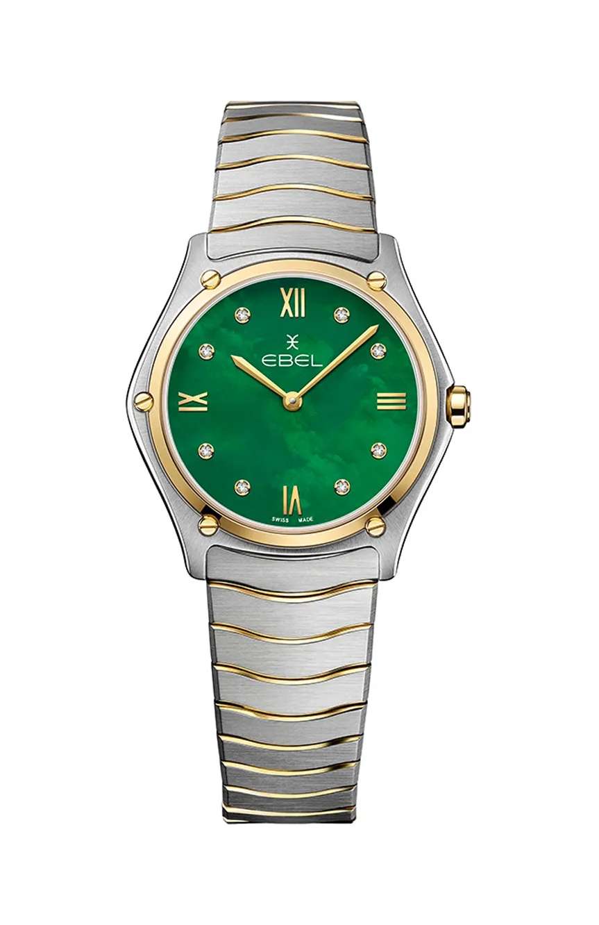 ايبل ساعة يد نسائية رياضية كلاسيكية بتقنية الكوارتز من الذهب الأصفر عيار 18 قيراط