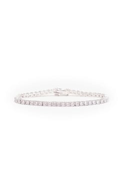 Izabel Display Tennis Bracelet White Silver