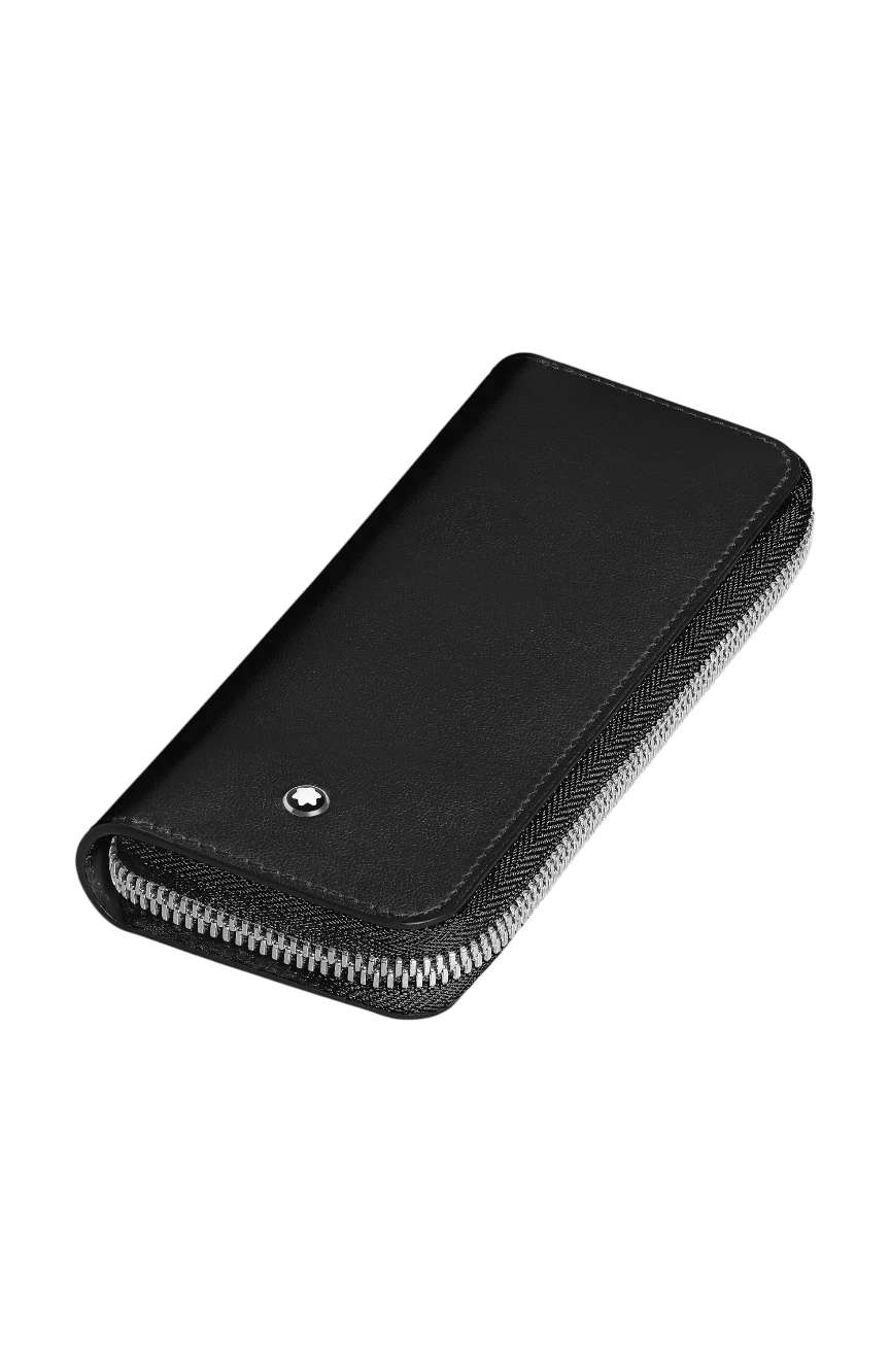 Montblanc 2 Pen Pouch with zip in Meisterstuck Leather