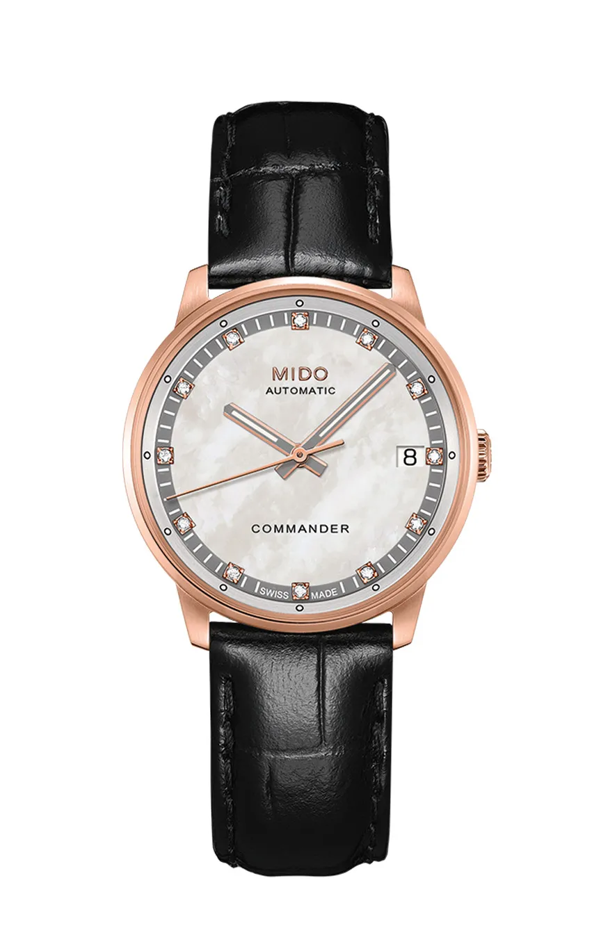 

Mido | COMMANDER II/LR/A/ROSA/L.BLACK/WH.MOP+D