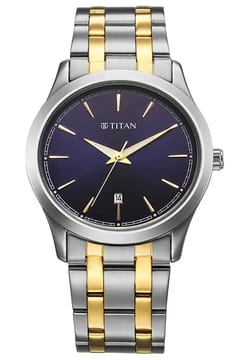 Titan Karishma Two-Toned Watch with Silver Dial for Men