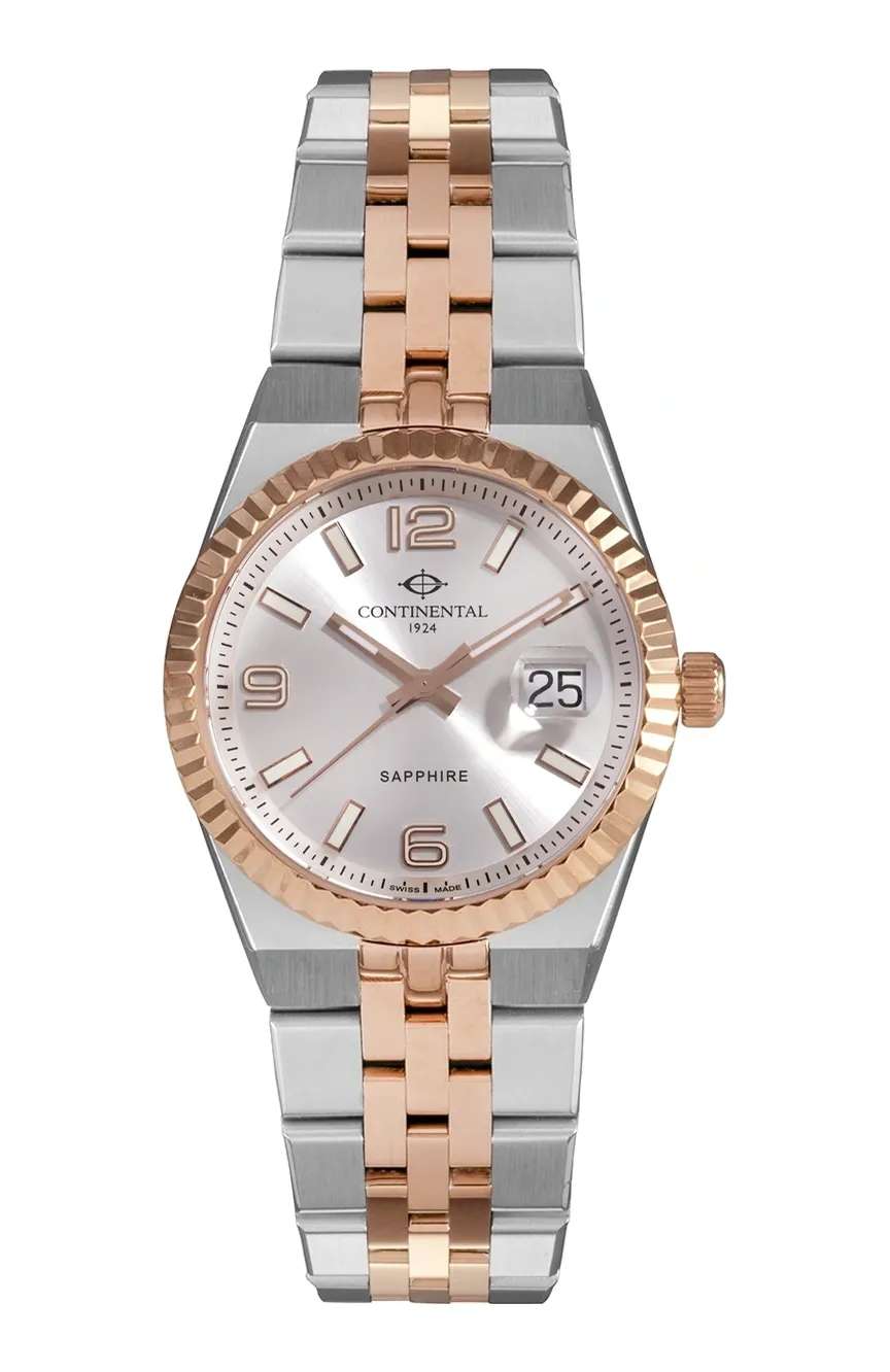 كونتيننتال Ladies Silver Rose Gold Stainless Steel watch