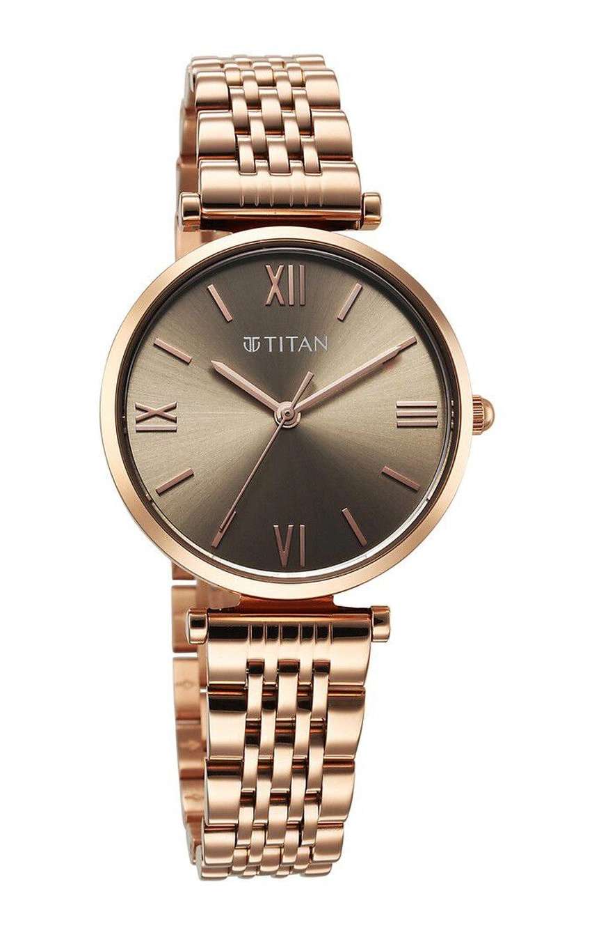 Titan Workmode Quartz Analog Grey Dial Metal Strap watch For Women