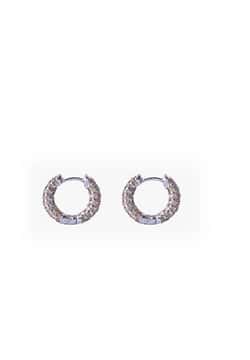 Izabel Display Mini Hoop Beige Silver