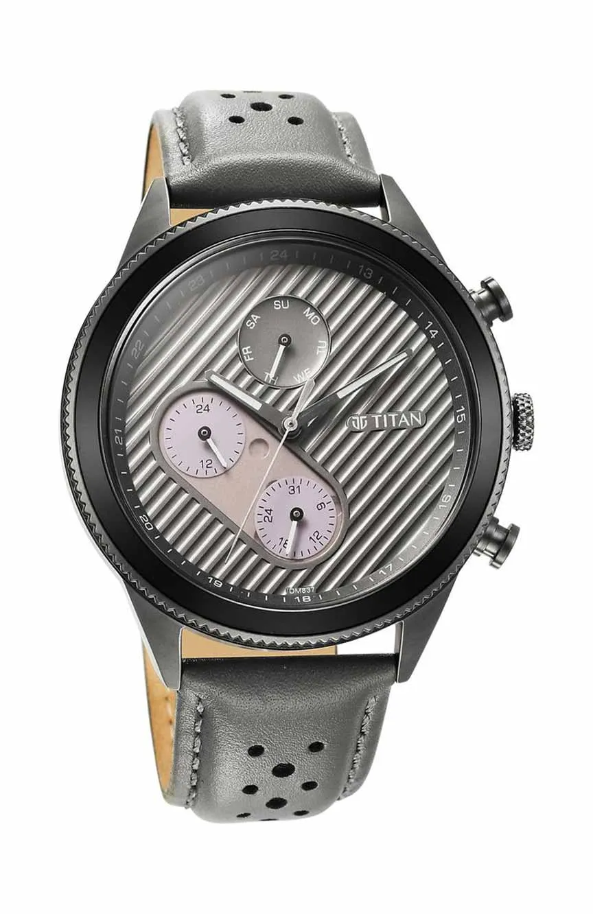 

Titan | Titan Quartz Analog Green Dial Leather Strap Watch for Men