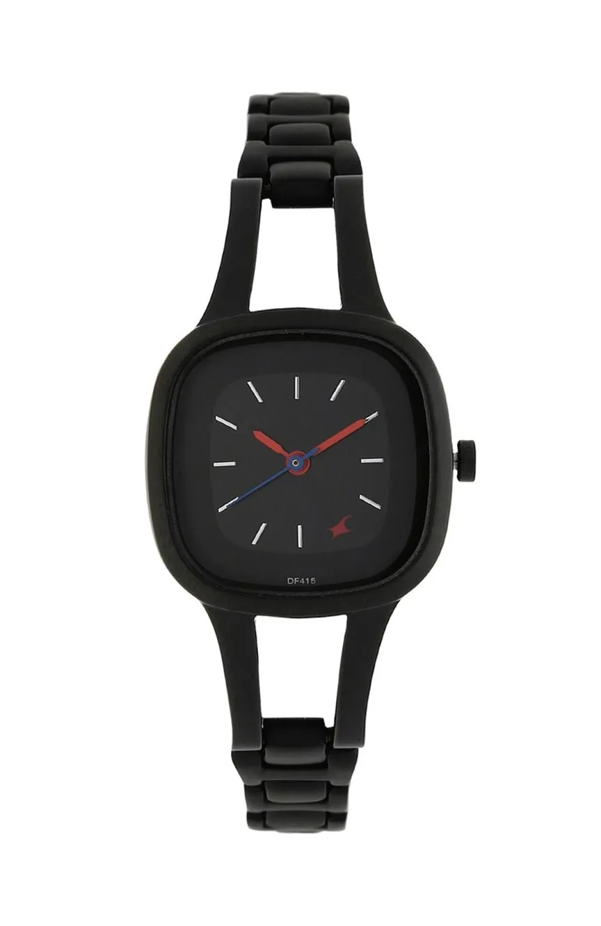 

Titan | Fastrack Quartz Analog Black Dial Metal Strap Watch for Girls