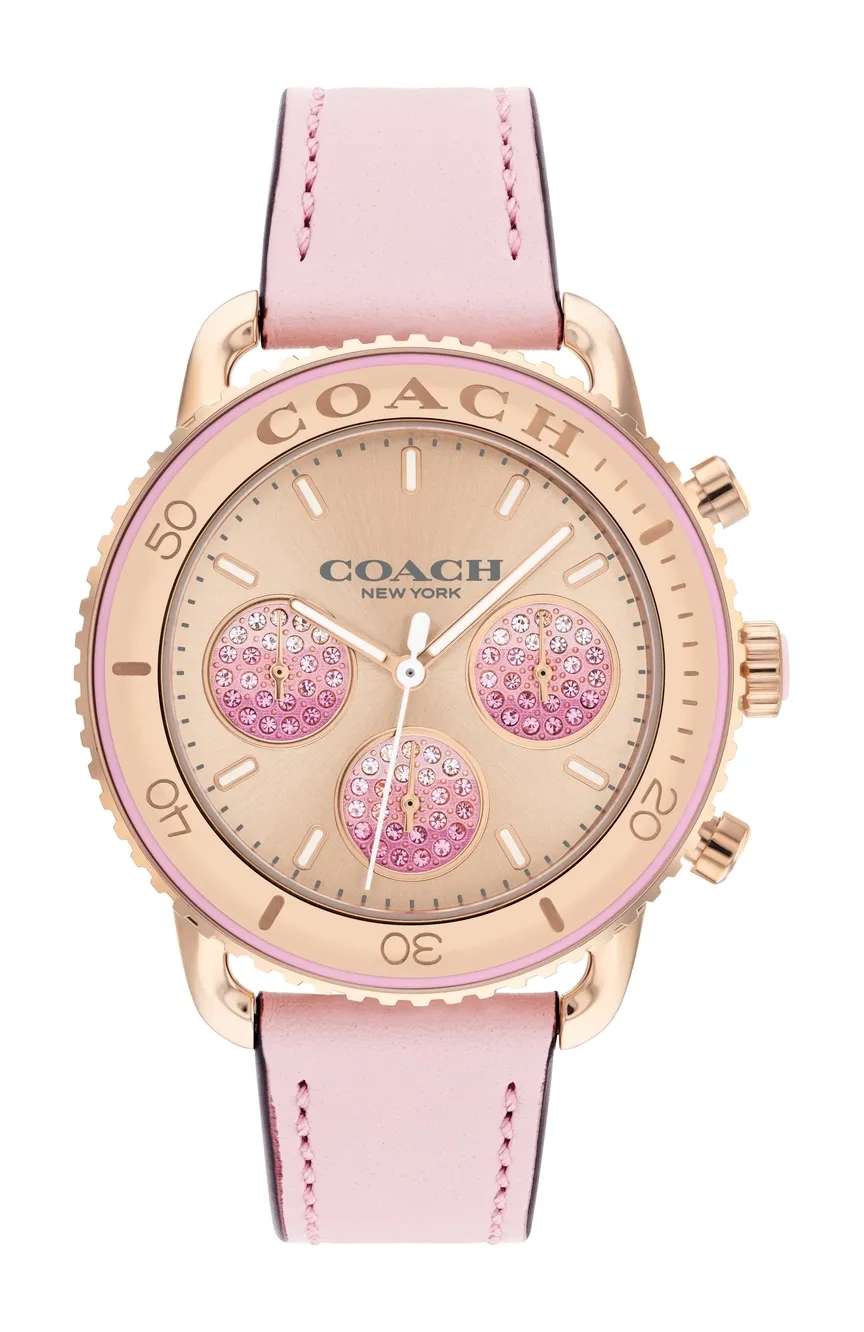 COACH WOMENS QUARTZ CALFSKIN glitter LEATHER WATCH Coach Elliot Women main image 4