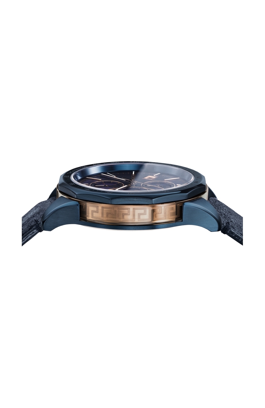 Versace 44 mm Chrono quartz 3 counters Blue dial