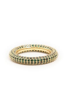 Izabel Display Colorful Ring Green Gold
