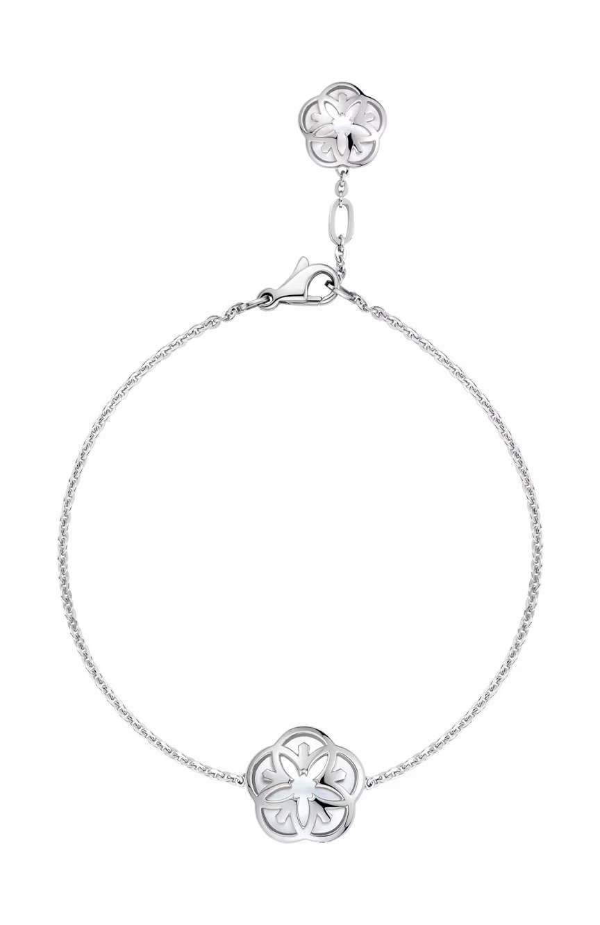 أوميغا سوار من الذهب الأبيض عيار 18 قيراط واللؤلؤ